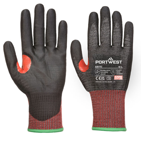 A670 Cut Gloves - Level A6 cut  and Abrasion - Level 5 Dexterity