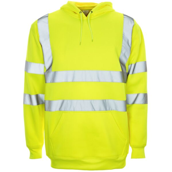 Supertouch Hi Vis Hooded Sweatshirt - Image 2