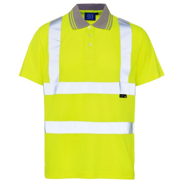 Supertouch Hi Vis Bird Eye Polo Shirt - Image 2