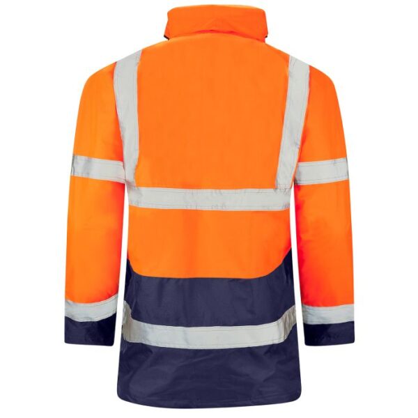 Hi Vis 2 Tone Padded Parka Jacket - EN ISO 20471 Class 2 - EN 343 Class 4:1 - Image 2