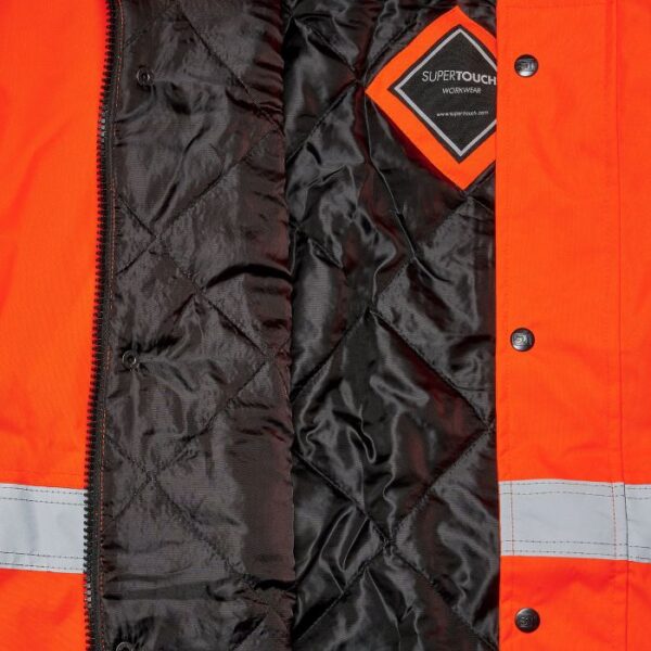 Hi Vis 2 Tone Padded Parka Jacket - EN ISO 20471 Class 2 - EN 343 Class 4:1 - Image 3