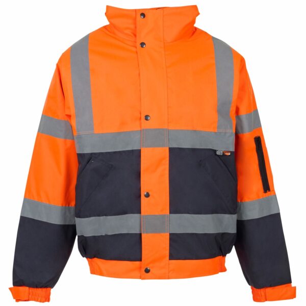 Hi Vis Orange 2 Tone Bomber Jacket